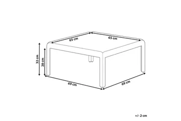 Soffbord Beliani Ferretti Beige - Hagemøbler - Balkong - Balkongmøbler - Balkongbord