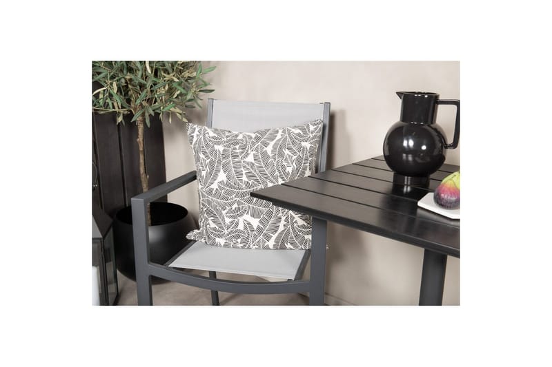 Spisegruppe Colorado Cafébord 70x70 cm Svart med 2 Copacabana Stoler - Hagemøbler - Balkong - Balkongmøbler - Balkonggrupper