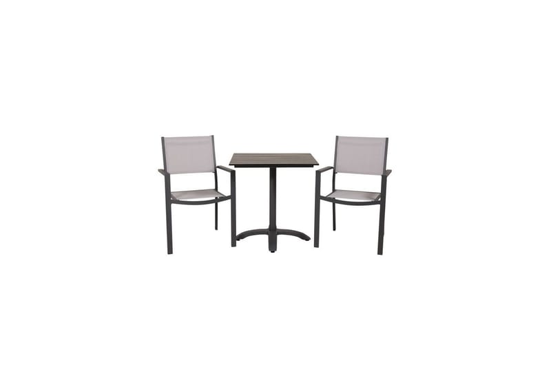 Spisegruppe Colorado Cafébord 70x70 cm Svart med 2 Copacabana Stoler - Hagemøbler - Balkong - Balkongmøbler - Balkonggrupper
