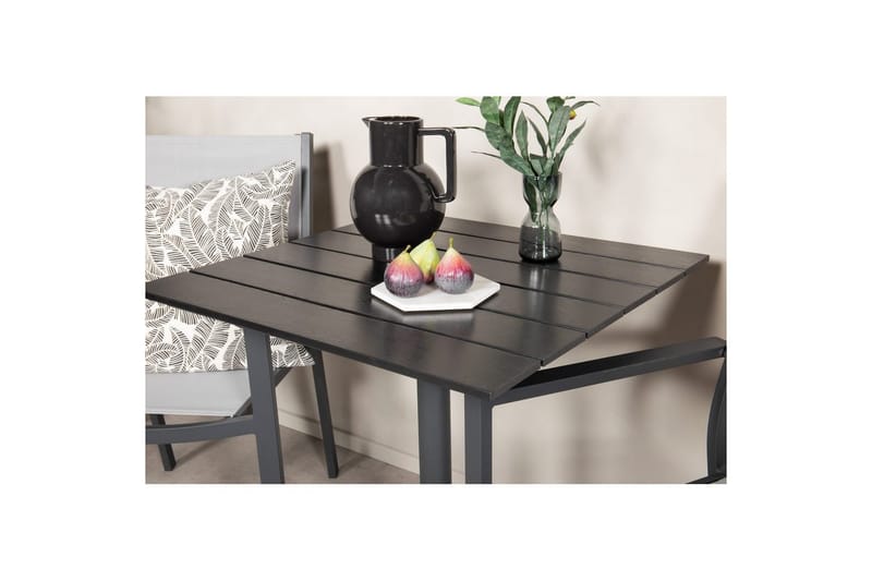 Spisegruppe Colorado Cafébord 70x70 cm Svart med 2 Copacabana Stoler - Hagemøbler - Balkong - Balkongmøbler - Balkonggrupper