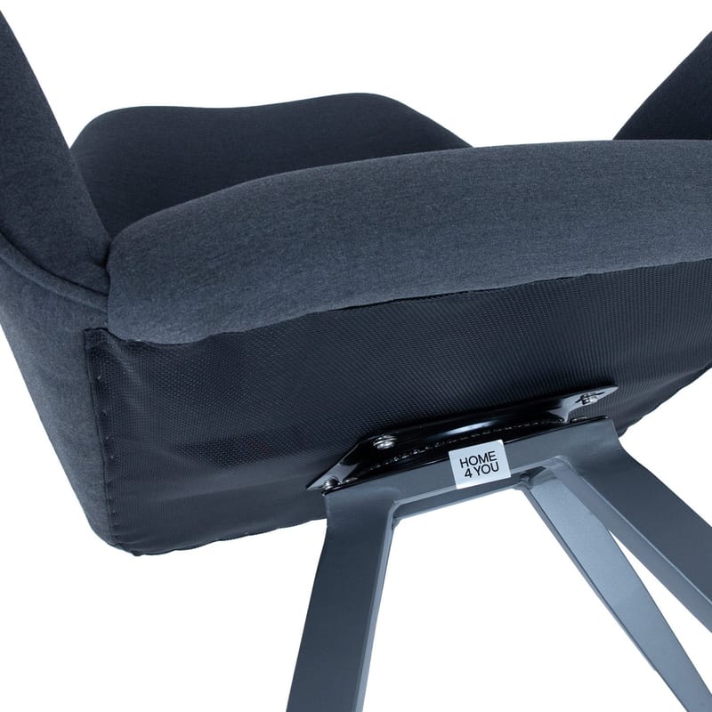 Stol HOME4YOU Columbus svingbar mørk grå - mørkegrå - Hagemøbler - Balkong - Balkongmøbler - Balkongstoler