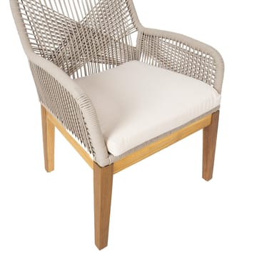 Stol HOME4YOU Florida 58x66x83 cm Akasie, beige - Beige - Hagemøbler - Balkong - Balkongmøbler - Balkongstoler