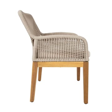 Stol HOME4YOU Florida 58x66x83 cm Akasie, beige - Beige - Hagemøbler - Balkong - Balkongmøbler - Balkongstoler