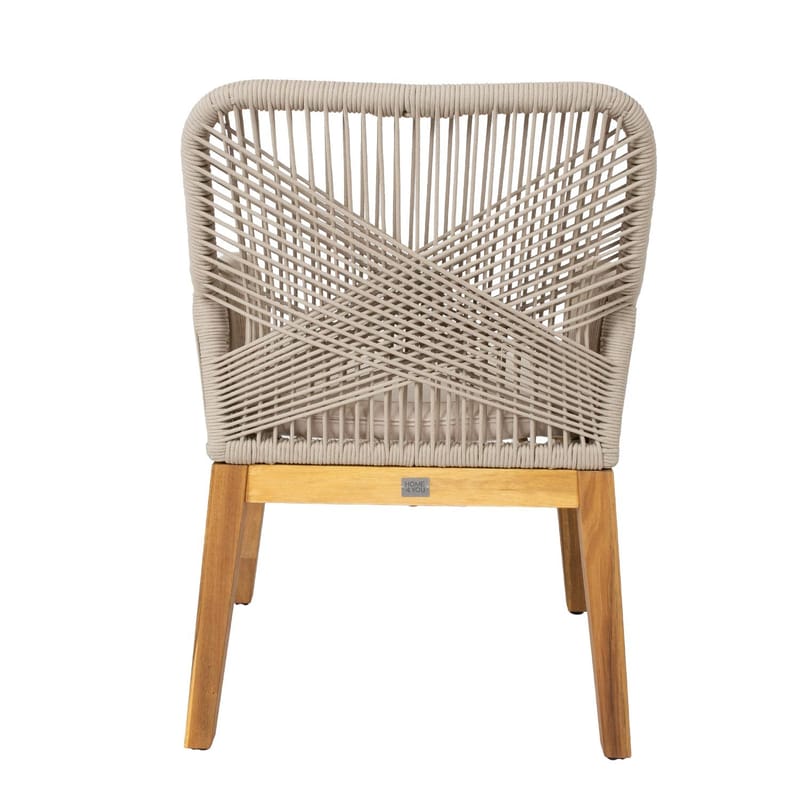 Stol HOME4YOU Florida 58x66x83 cm Akasie, beige - Beige - Hagemøbler - Balkong - Balkongmøbler - Balkongstoler