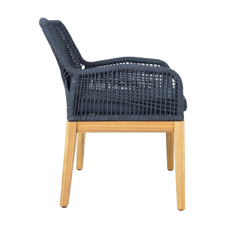 Stol HOME4YOU Florida 58x66x83 cm Akasie, hall - Grå - Hagemøbler - Balkong - Balkongmøbler - Balkongstoler