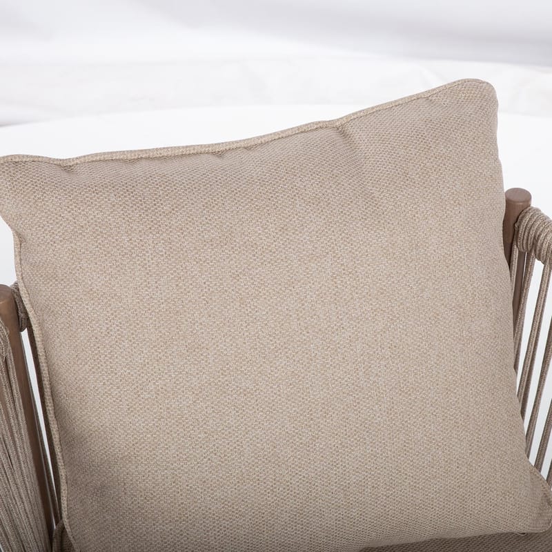 Stol HOME4YOU Medina 62x60x74 cm beige - Beige - Hagemøbler - Balkong - Balkongmøbler - Balkongstoler