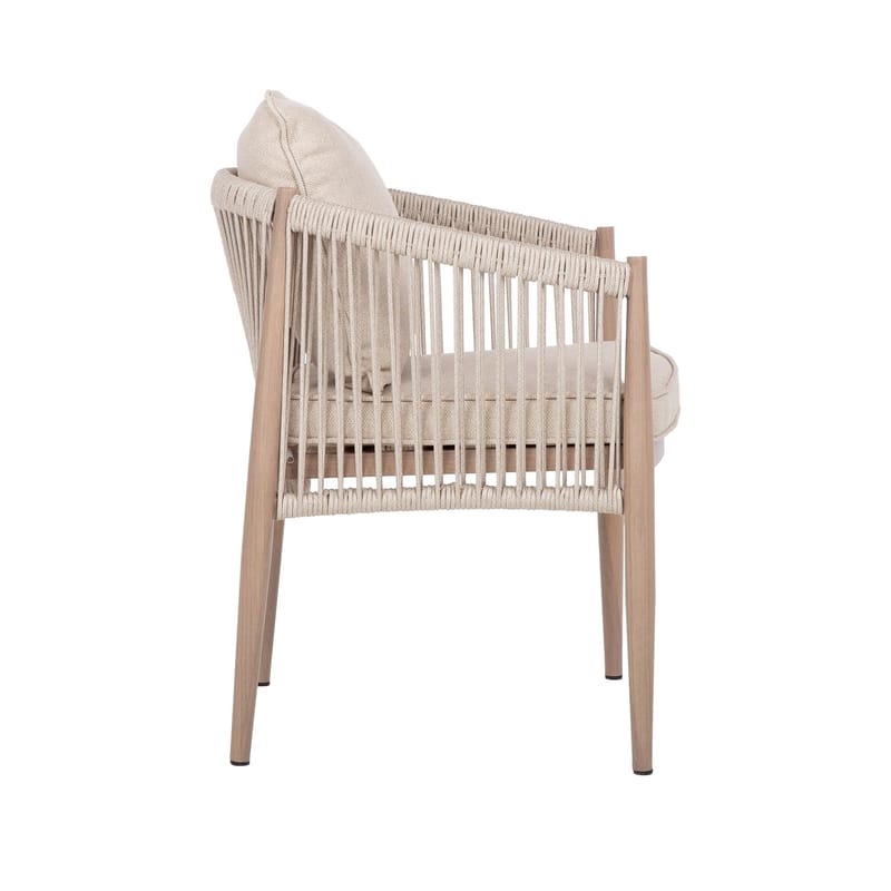 Stol HOME4YOU Medina 62x60x74 cm beige - Beige - Hagemøbler - Balkong - Balkongmøbler - Balkongstoler