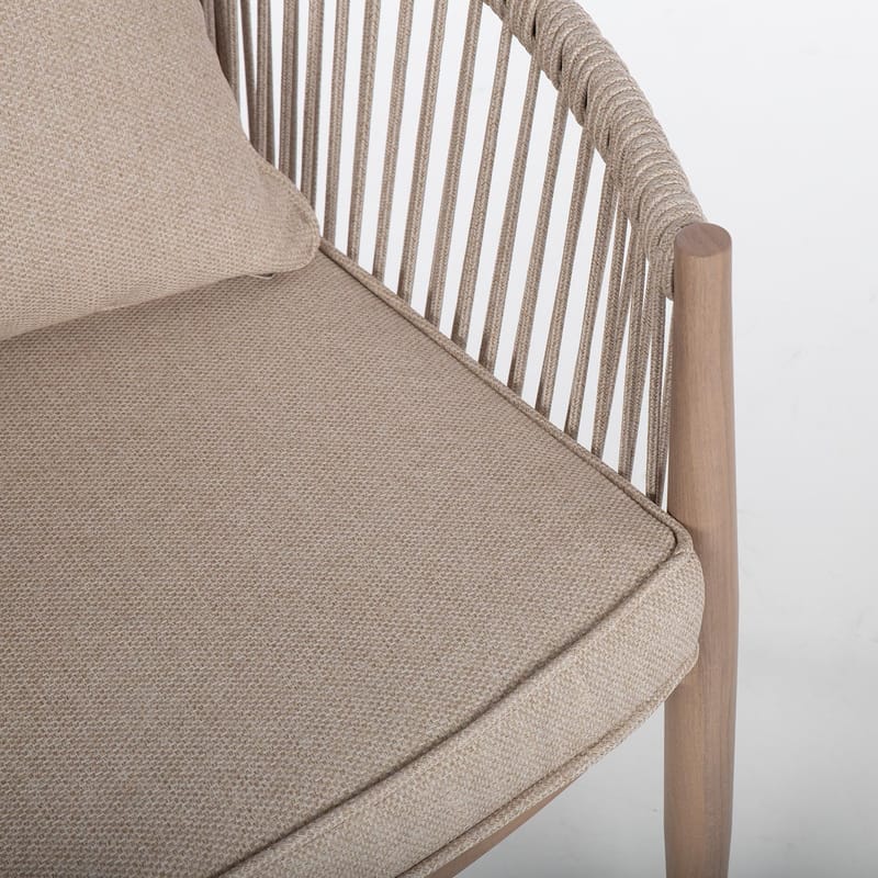 Stol HOME4YOU Medina 62x60x74 cm beige - Beige - Hagemøbler - Balkong - Balkongmøbler - Balkongstoler