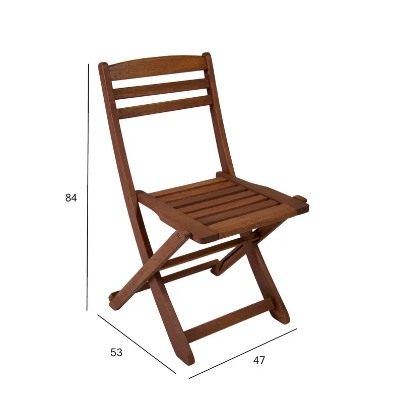 Stol HOME4YOU Rouen Meranti - brun - Hagemøbler - Balkong - Balkongmøbler - Balkongstoler