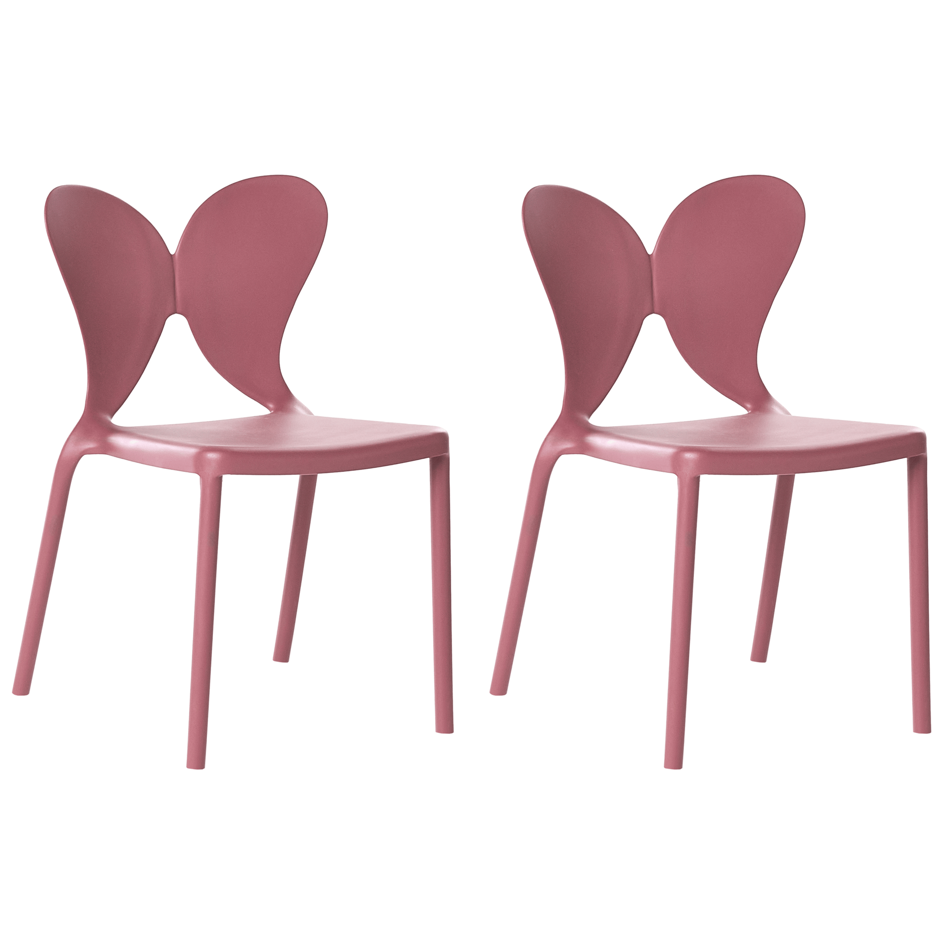 Stol utendørs Larissa stablebar - Rosa