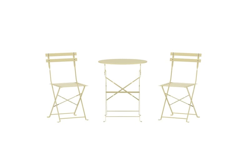 Tao kafégruppe utendørs - Lys gul - Hagemøbler - Balkong - Balkongmøbler - Balkonggrupper