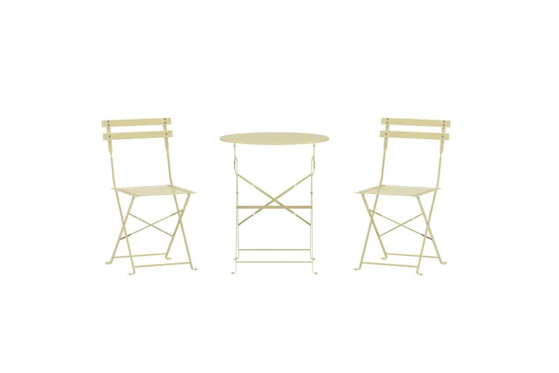 Tao kafégruppe utendørs - Lys gul - Hagemøbler - Balkong - Balkongmøbler - Balkonggrupper