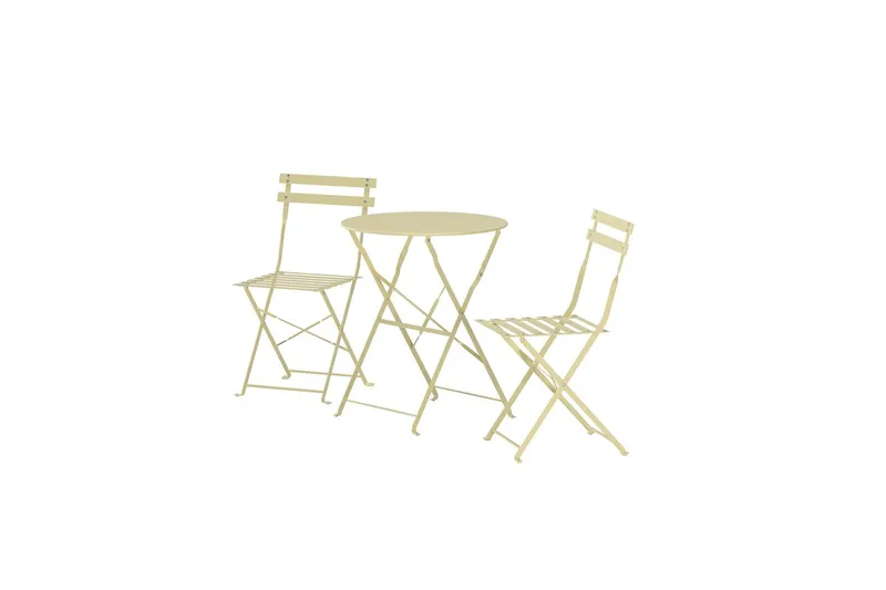 Tao kafégruppe utendørs - Lys gul - Hagemøbler - Balkong - Balkongmøbler - Balkonggrupper