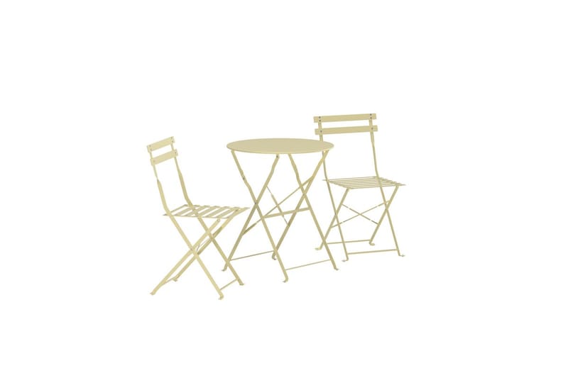 Tao kafégruppe utendørs - Lys gul - Hagemøbler - Balkong - Balkongmøbler - Balkonggrupper