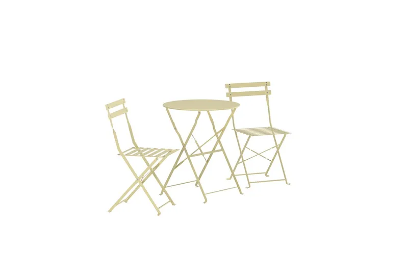 Tao kafégruppe utendørs - Lys gul - Hagemøbler - Balkong - Balkongmøbler - Balkonggrupper