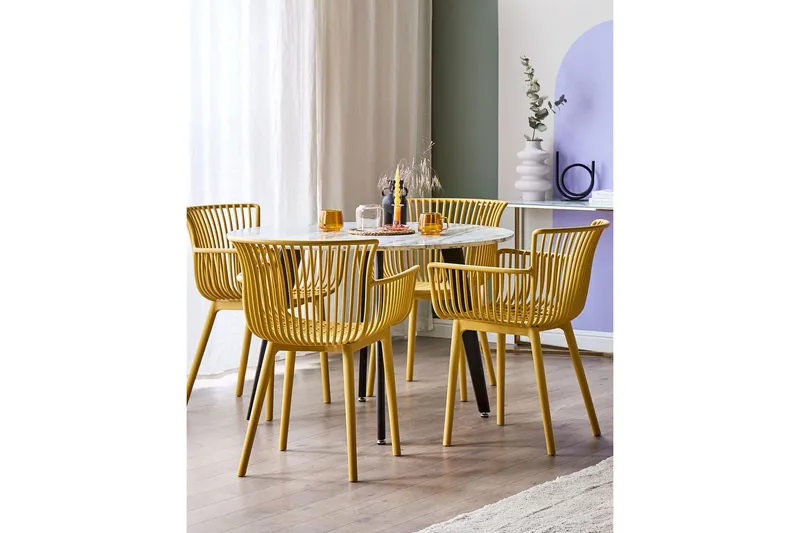 Taurisano Lenestol - Gul - Hagemøbler - Balkong - Balkongmøbler - Balkongstoler