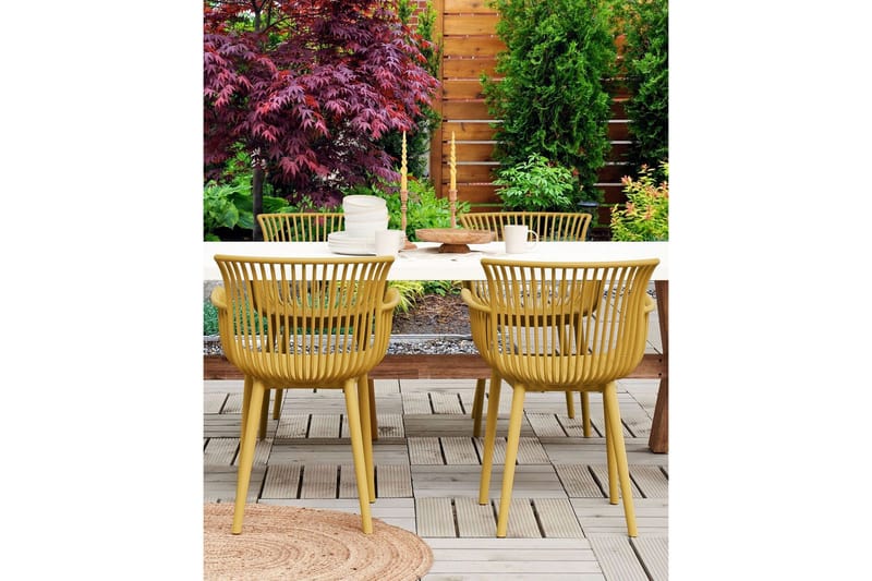Taurisano Lenestol - Gul - Hagemøbler - Balkong - Balkongmøbler - Balkongstoler