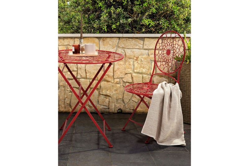 Terrace Spisestol Utendørs - Rød - Hagemøbler - Balkong - Balkongmøbler - Balkongstoler