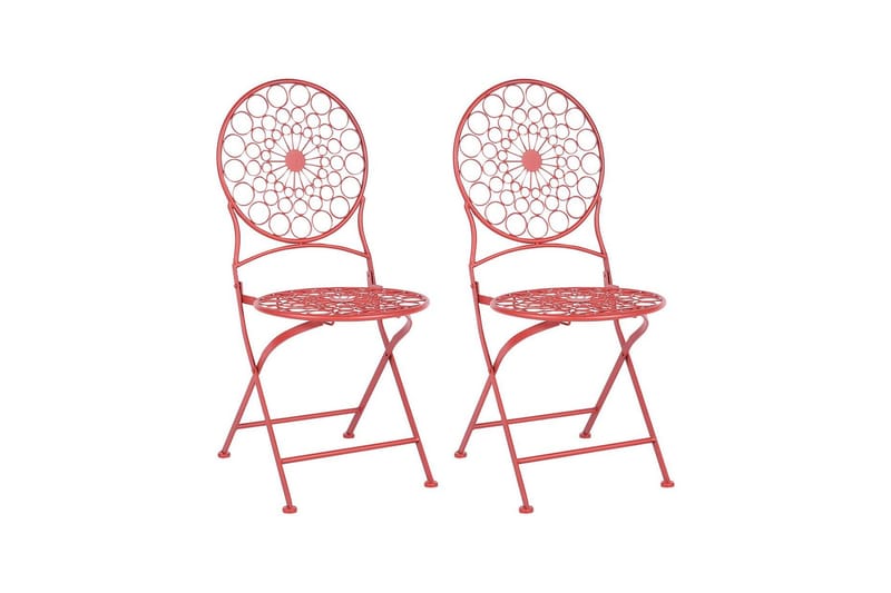 Terrace Spisestol Utendørs - Rød - Hagemøbler - Balkong - Balkongmøbler - Balkongstoler