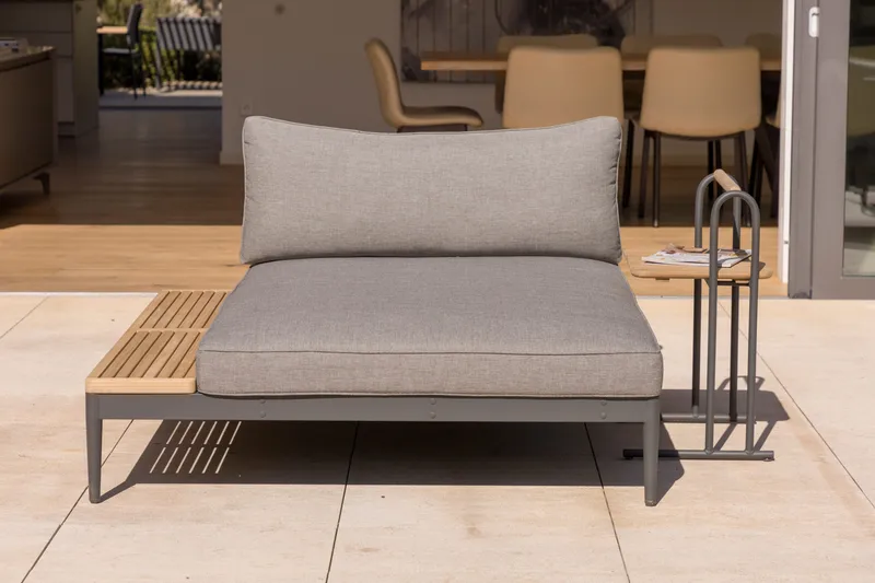 TOPAZ Dagbedd XL - Tre/Grå - Hagemøbler - Balkong - Balkongmøbler - Balkongsofaer