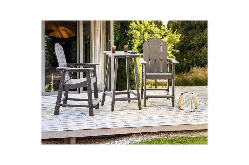 Trädgårdsbord Beliani Adirondack Blå Grey - Hagemøbler - Balkong - Balkongmøbler - Balkongbord