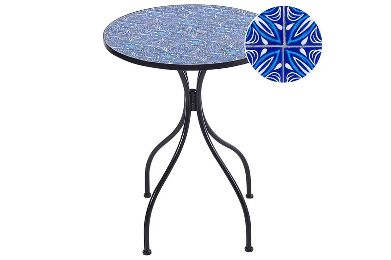 Trädgårdsbord Beliani Cigliano Black||blue