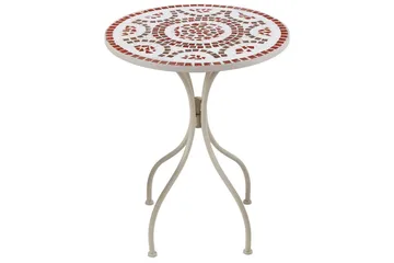 Trädgårdsbord Beliani Spello White||Red||Grey - Hagemøbler - Balkong - Balkongmøbler - Balkongbord