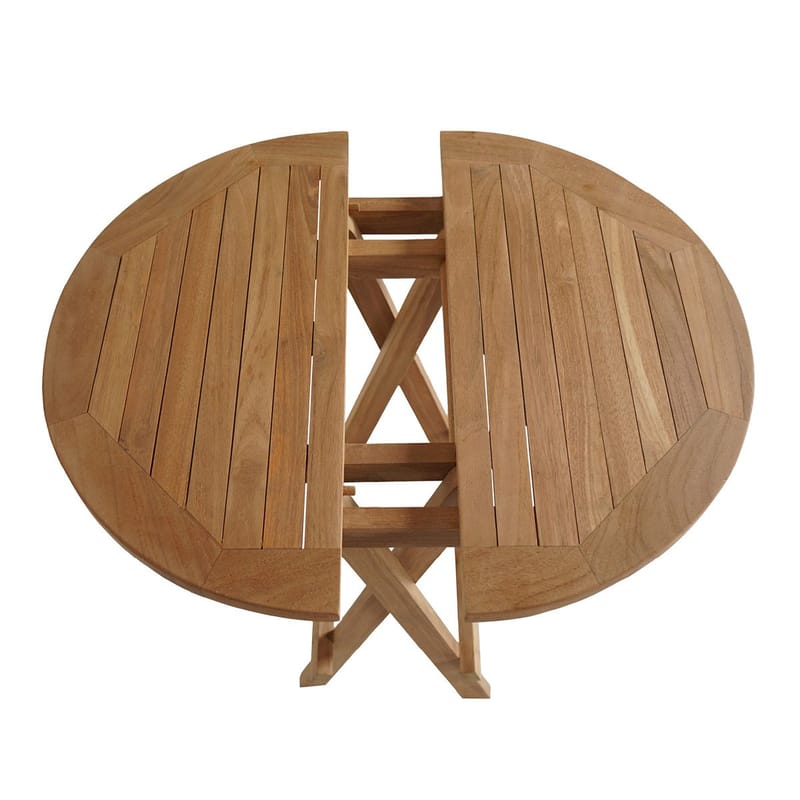 Tropea Sidebord Sammenleggbart Ø50 cm - Tre - Hagemøbler - Balkong - Balkongmøbler - Balkongbord