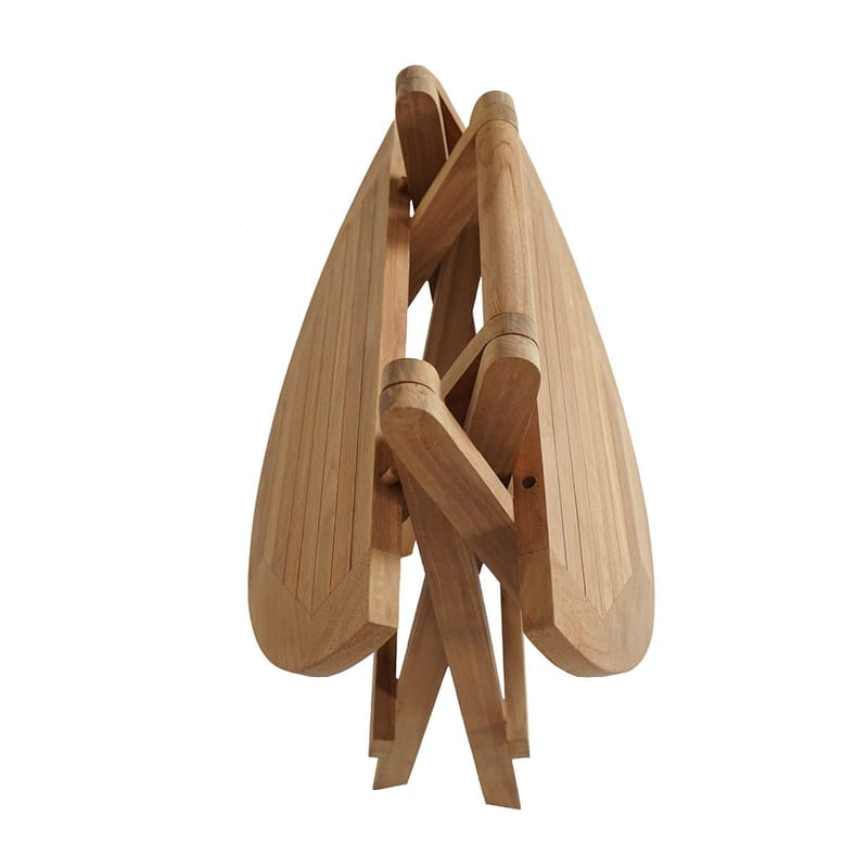 Tropea Sidebord Sammenleggbart Ø50 cm - Tre - Hagemøbler - Balkong - Balkongmøbler - Balkongbord