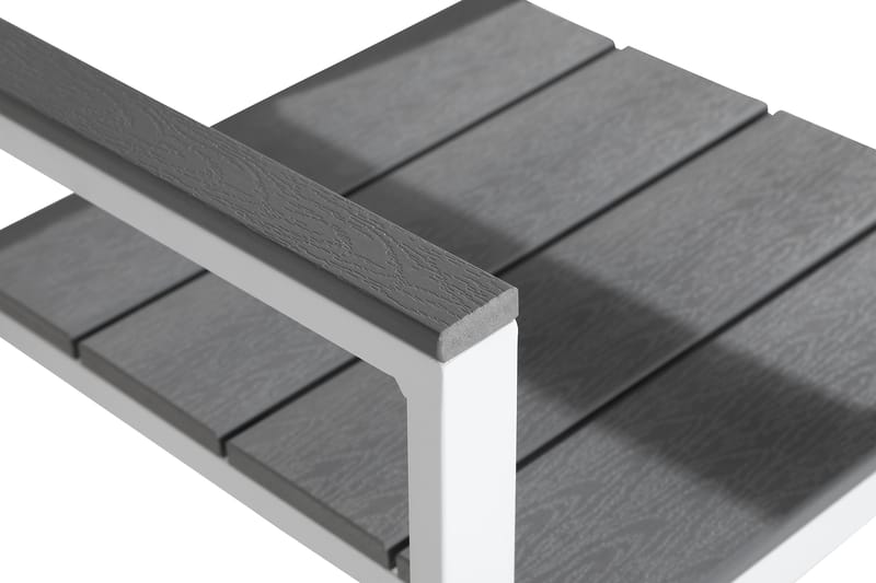 Tunis stablebar utestol Aintwood - Hvit/Grå - Hagemøbler - Balkong - Balkongmøbler - Balkongstoler