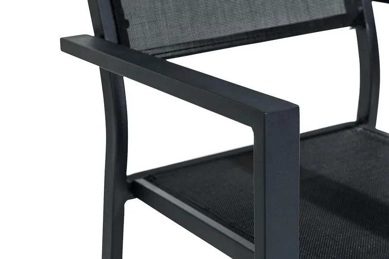 Tunis stablestol utendørs - Svart - Hagemøbler - Balkong - Balkongmøbler - Balkongstoler