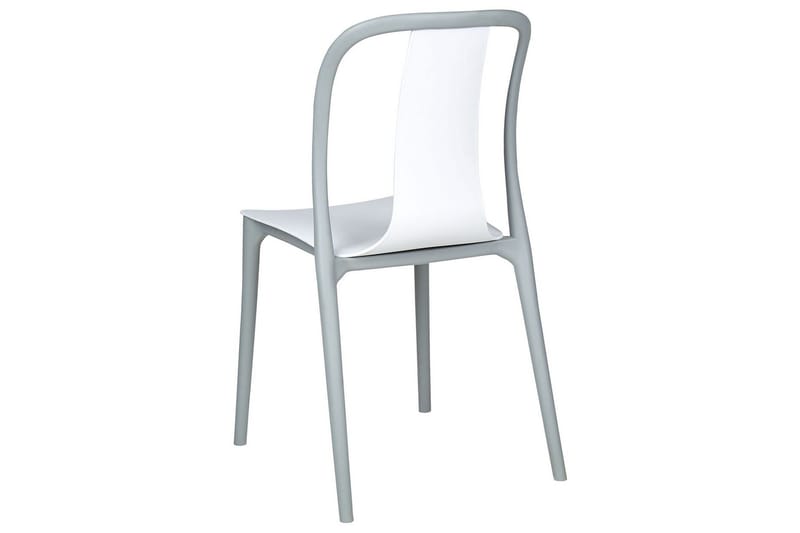 Ugento Spisestol Utendørs - Hvit/Grå - Hagemøbler - Balkong - Balkongmøbler - Balkongstoler