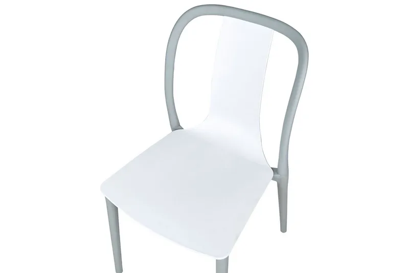 Ugento Spisestol Utendørs - Hvit/Grå - Hagemøbler - Balkong - Balkongmøbler - Balkongstoler