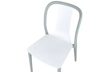 Ugento Spisestol Utendørs - Hvit/Grå - Hagemøbler - Balkong - Balkongmøbler - Balkongstoler