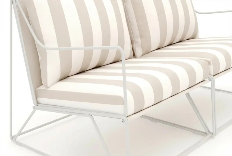 Usteryd 2-seters Loungesofa - Beige/Stripet - Hagemøbler - Balkong - Balkongmøbler - Balkongsofaer