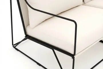 Usteryd 2-seters Loungesofa - Svart/Beige - Hagemøbler - Balkong - Balkongmøbler - Balkongsofaer
