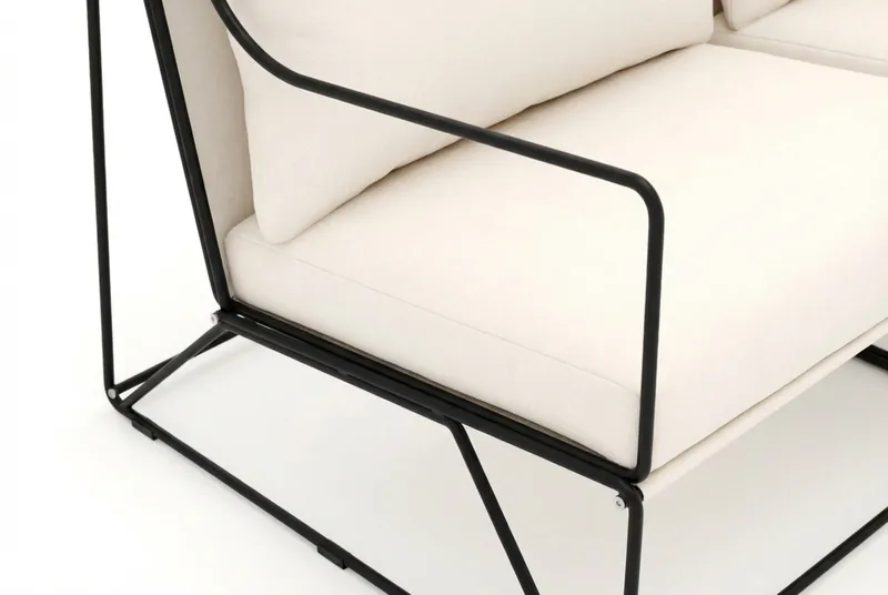 Usteryd 2-seters Loungesofa - Svart/Beige - Hagemøbler - Balkong - Balkongmøbler - Balkongsofaer