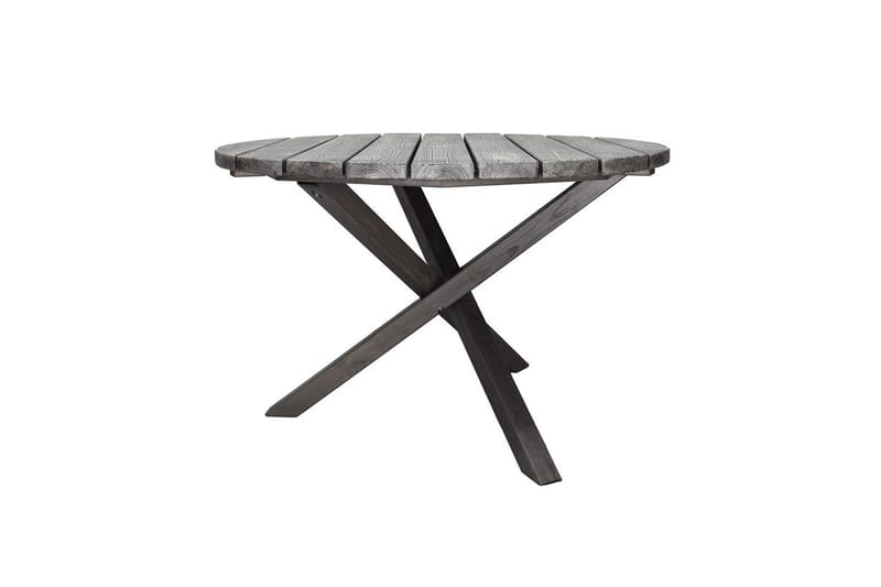Utendørs møbelgruppe Ø 112 cm bord & 4 Levanto grå stoler Grå - Grå - Hagemøbler - Hagegruppe - Spisegrupper hage