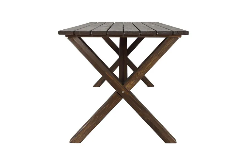 Utendørs møbelgruppe 150 cm bord & 4 Belize grå stoler Brun - Brun - Hagemøbler - Hagegruppe - Spisegrupper hage