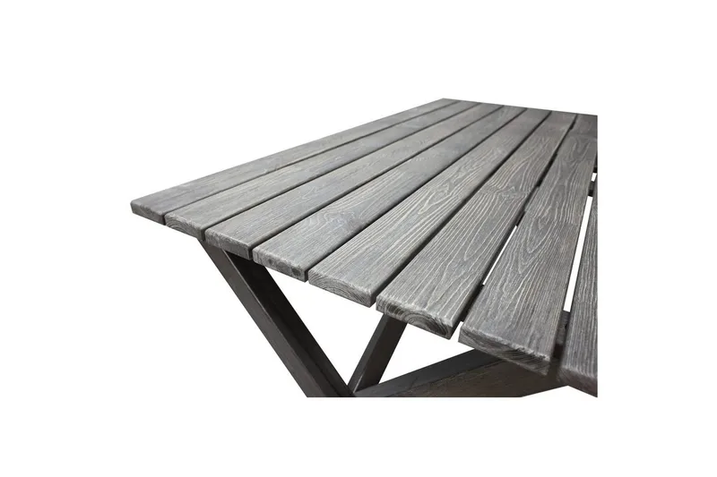 Utendørs møbelgruppe 150 cm bord & 4 Belize grå stoler Grå - Grå - Hagemøbler - Hagegruppe - Spisegrupper hage