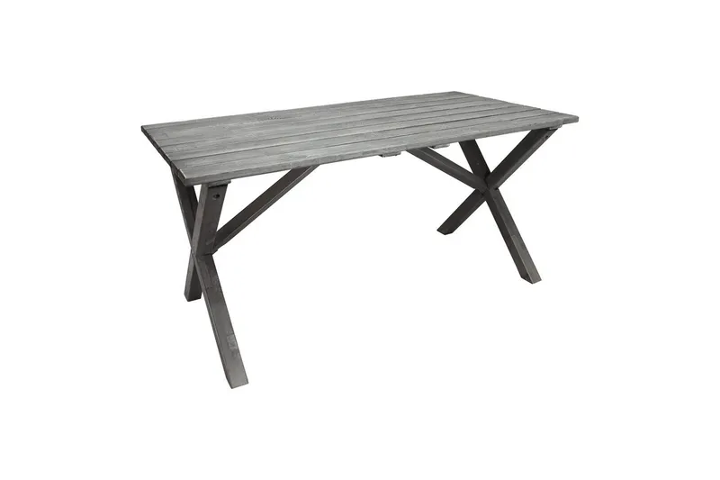 Utendørs møbelgruppe 150 cm bord & 4 Belize grå stoler Grå - Grå - Hagemøbler - Hagegruppe - Spisegrupper hage