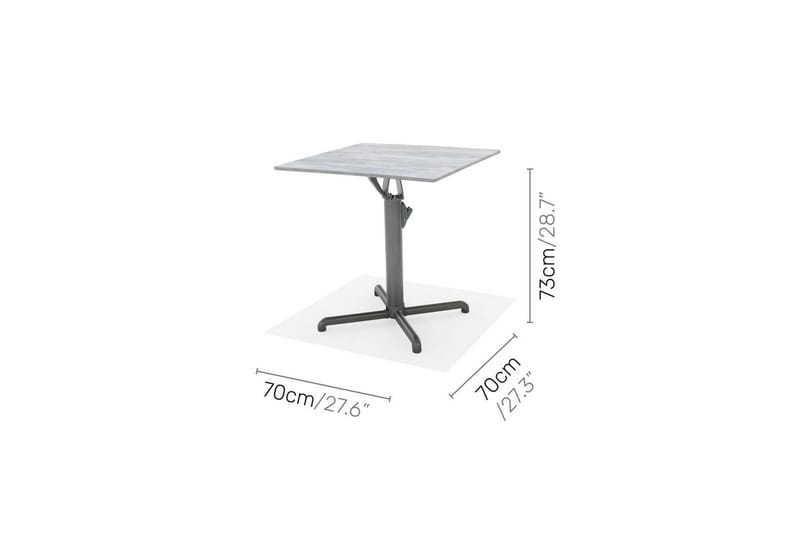 Utendørs møbelgruppe Lifestyle Garden Solana bistro bord + 2 x pos. lenestol - Hagemøbler - Balkong - Balkongmøbler - Balkonggrupper