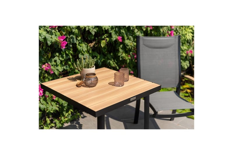 Utendørs møbelgruppe Lifestyle Garden Panama 2x stabelbar lenestol & bistrobord - Hagemøbler - Balkong - Balkongmøbler - Balkonggrupper