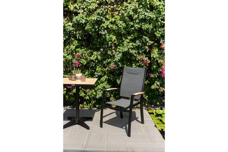 Utendørs møbelgruppe Lifestyle Garden Panama 2x stabelbar lenestol & bistrobord - Hagemøbler - Balkong - Balkongmøbler - Balkonggrupper