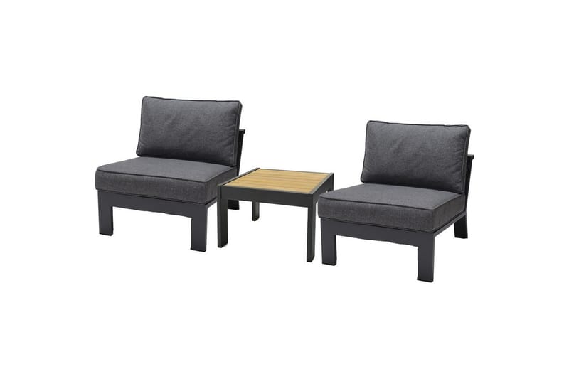 Utendørs møbelgruppe Lifestyle Garden PALAU 2x siderstol + sidebord 60 cm, undefined