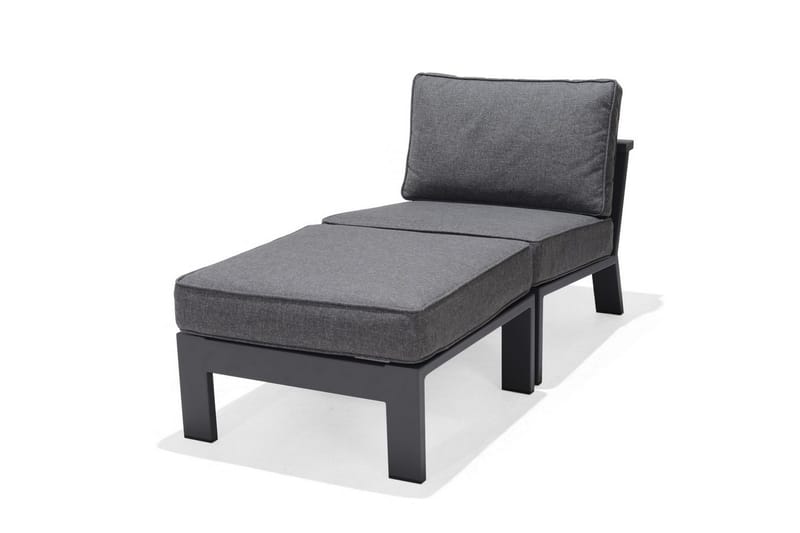 Utendørs møbelgruppe Lifestyle Garden PALAU 2x siderstol + 2x ottoman + sidebord 60 cm - Hagemøbler - Balkong - Balkongmøbler - Balkonggrupper