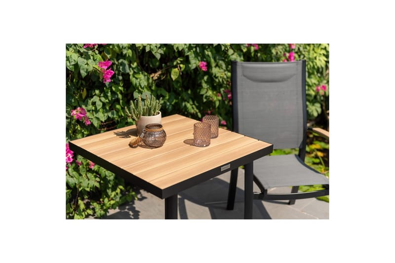 Utendørs møbelgruppe Lifestyle Garden Panama 2x stabelbar lenestol & bistrobord - Hagemøbler - Balkong - Balkongmøbler - Balkonggrupper