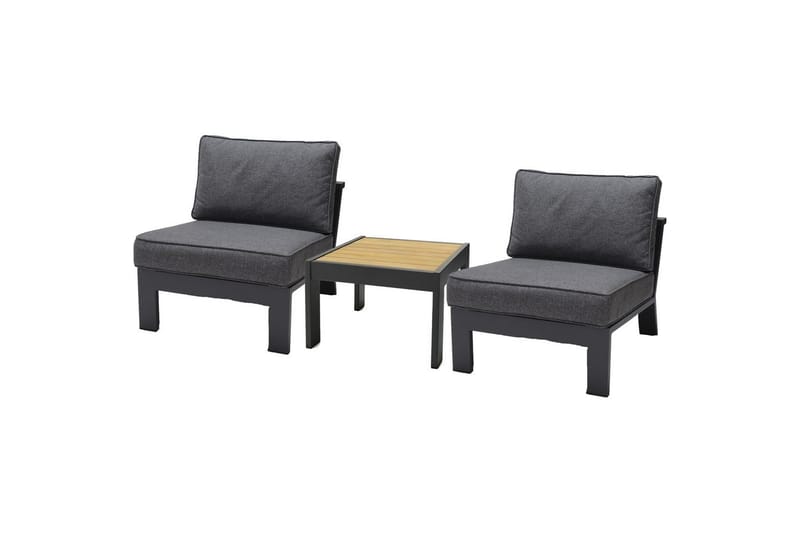Utendørs møbelgruppe Lifestyle Garden PALAU 2x siderstol + sidebord 60 cm - Hagemøbler - Balkong - Balkongmøbler - Balkonggrupper