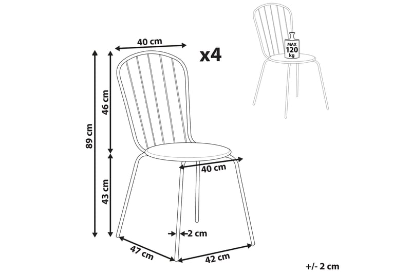 Victoriaville Spisestol Utendørs - Blå - Hagemøbler - Balkong - Balkongmøbler - Balkongstoler