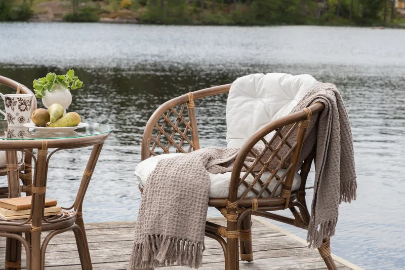 Wera Balkonggruppe 2-seter - Brun/Hvit - Hagemøbler - Balkong - Balkongmøbler - Balkonggrupper